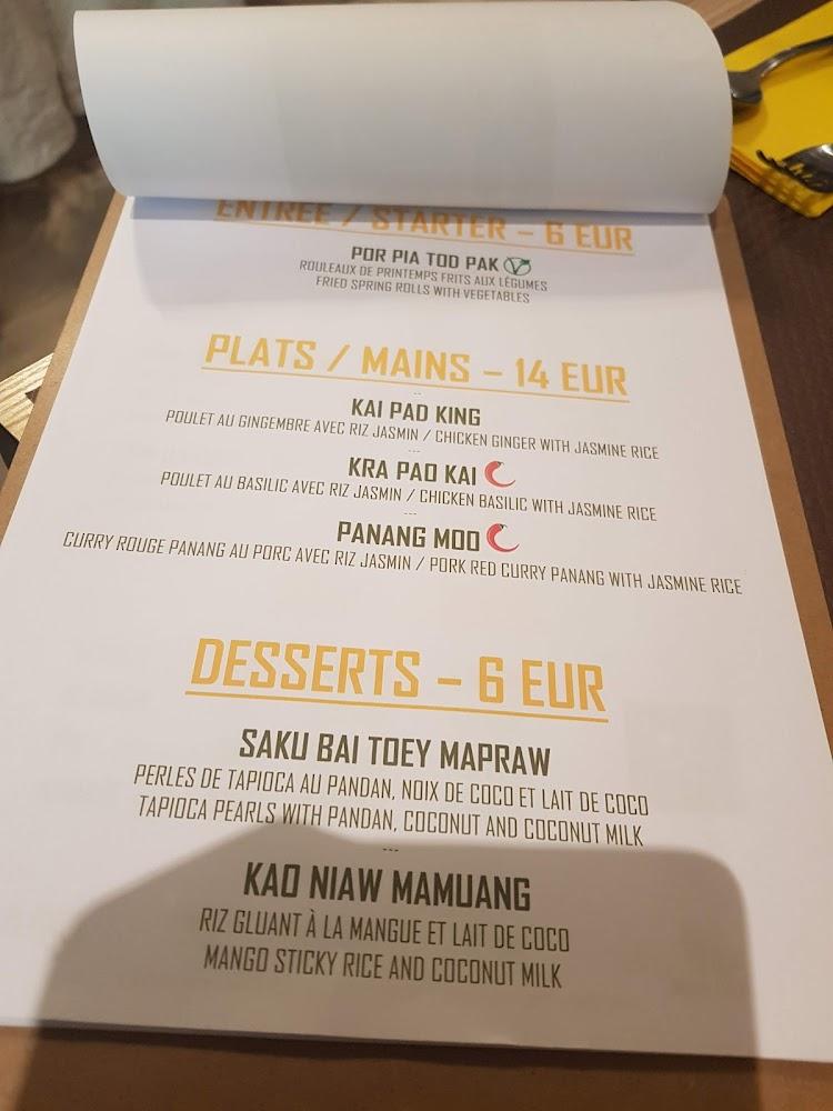KAP KAO BISTROTHAÏ - Menu Image 1